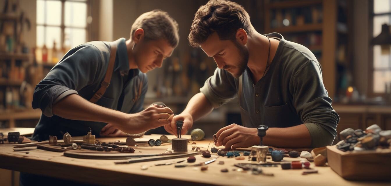 Artisan jewelry making process