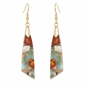 Plumiss Women Natural Stone Earrings