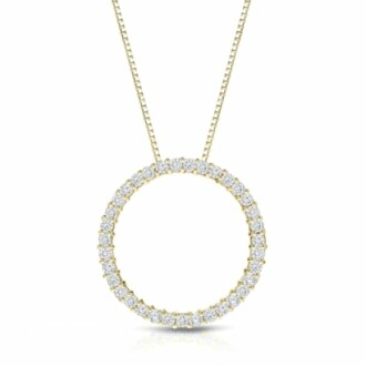 Diamond Circle of Life Pendant Necklace