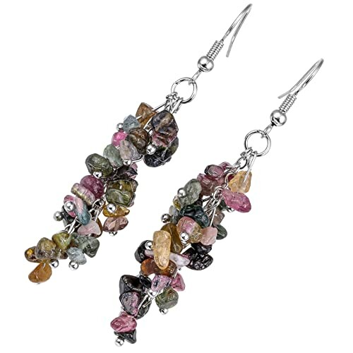 Nupuyai Natural Tumbled Stones Earrings